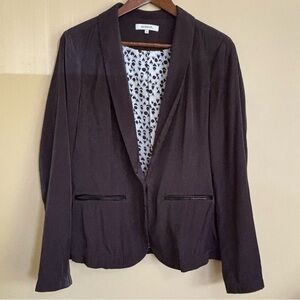 Sandwich| Stylish Black Silky Lined Single Button Blazer Size 42 (XL)